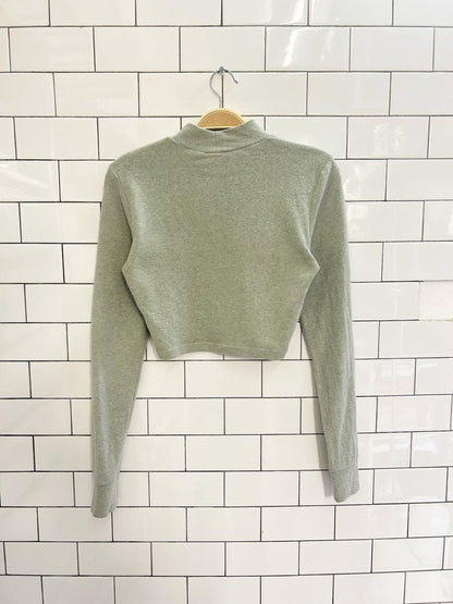 tna cropped long sleeve knit top - good market thrift store