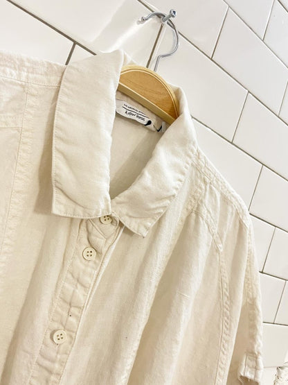 & other stories 100% linen front tie shirt - good market thrift store