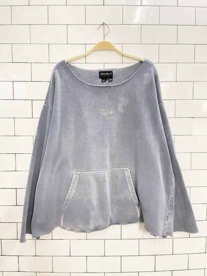 vintage 90s eddie bauer save the planet rework pocket crew - good market thrift store