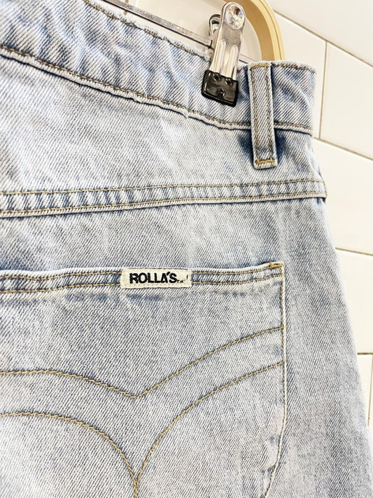 rollas mirage high rise loose fit denim shorts - good market thrift store