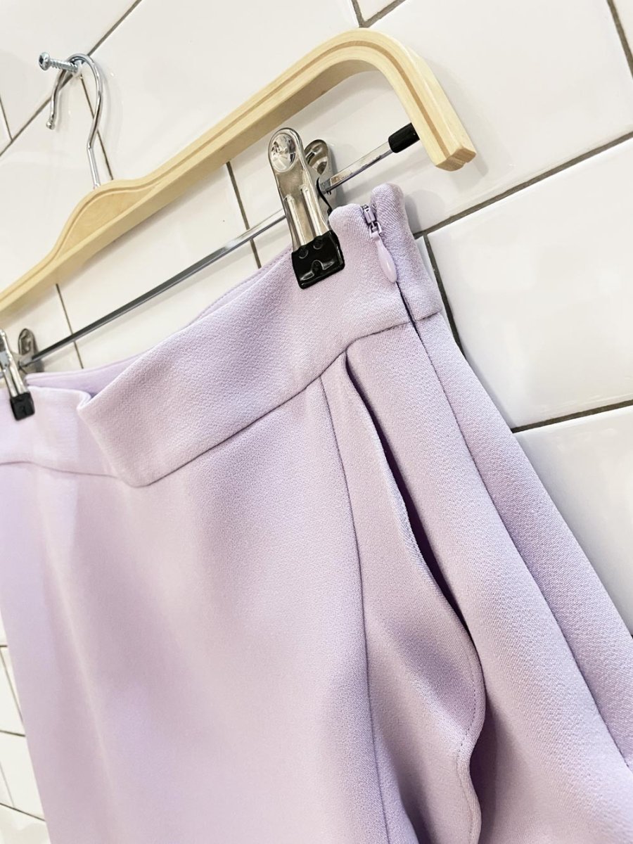 club monaco lilac wrap ruffle mini skirt - good market thrift store