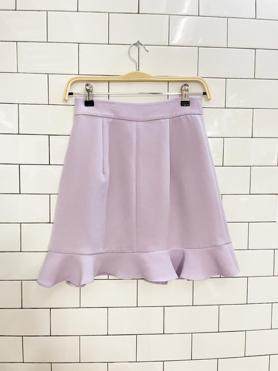 club monaco lilac wrap ruffle mini skirt - good market thrift store