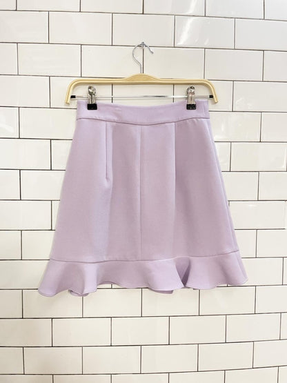 club monaco lilac wrap ruffle mini skirt - good market thrift store
