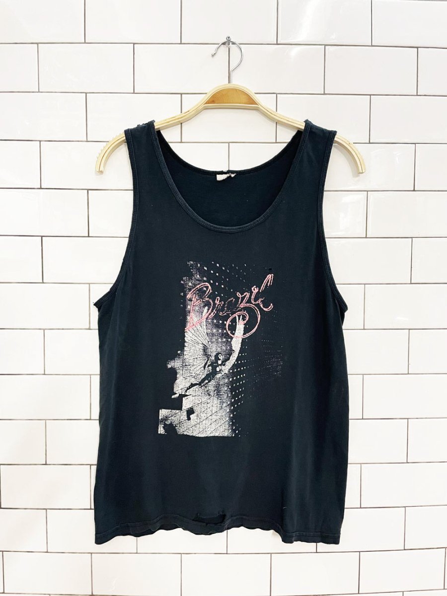 vintage 90s brazil graphic distressed tank - good market thrift store