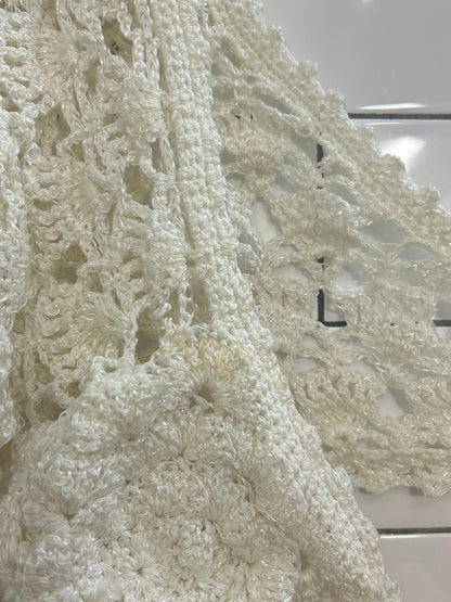 vintage crochet flare sleeve festival top - good market thrift store