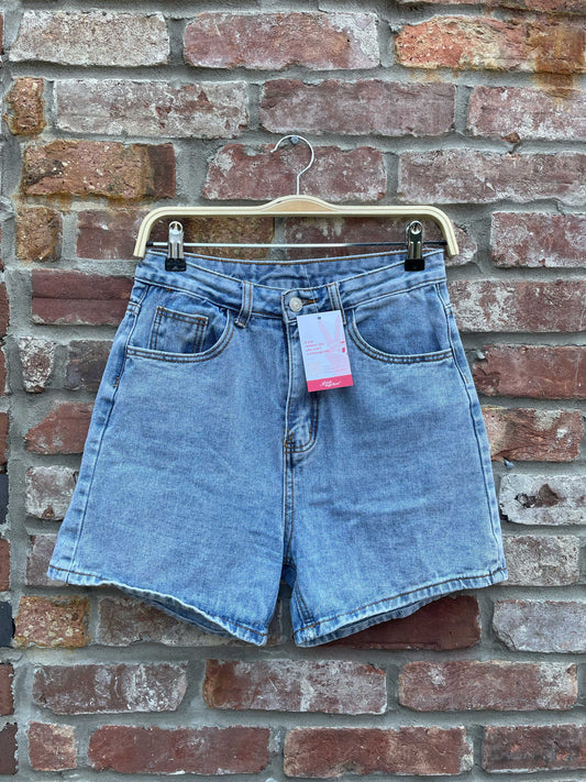 shein high rise denim shorts
