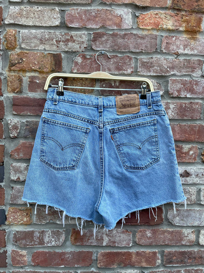 vintage levi's orange tab cut off denim shorts