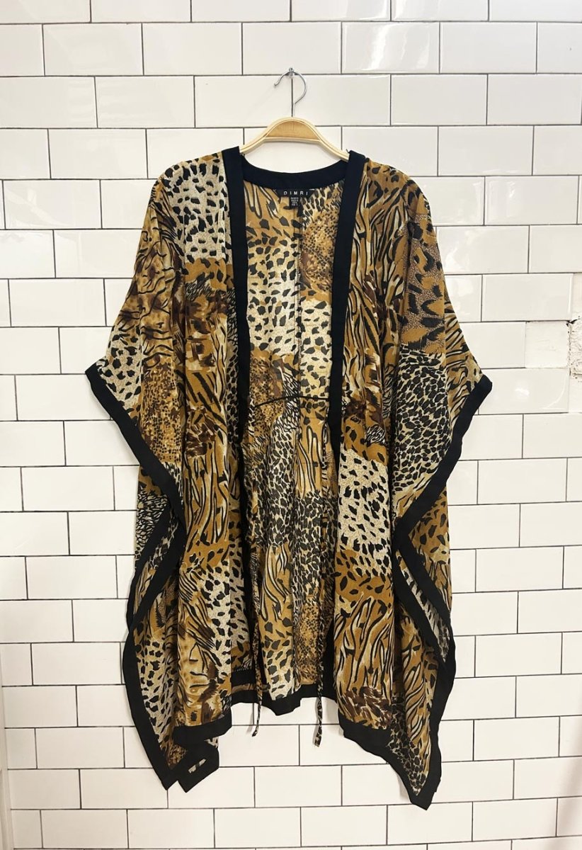 vintage dimri chiffon oversized animal print beach cover up - good market thrift store