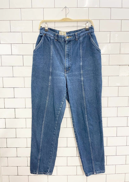 vintage 90s denim republic high rise front seam jeans | made in USA - good market thrift store