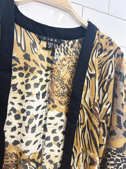 vintage dimri chiffon oversized animal print beach cover up - good market thrift store