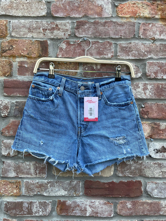 levi's wedgie short cut off denim shorts