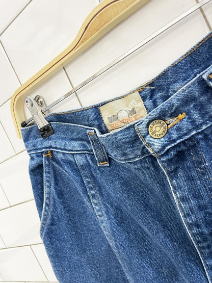 vintage 90s denim republic high rise front seam jeans | made in USA - good market thrift store