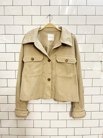 anthro avec les filles cropped boxy corduroy jacket - good market thrift store