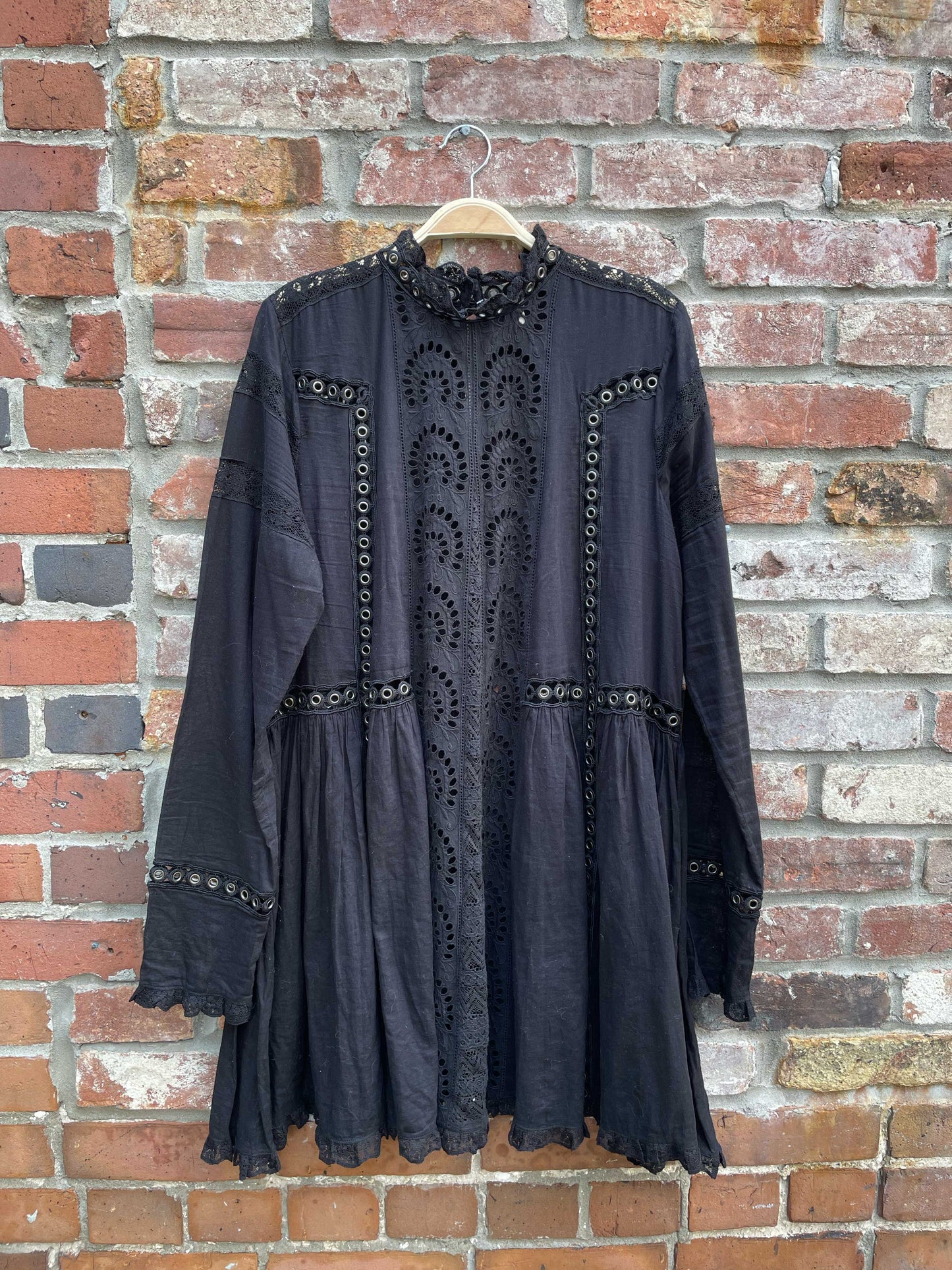 free people all eyes on you eyelet mini dress