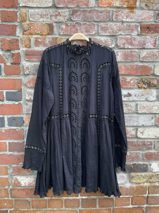 free people all eyes on you eyelet mini dress