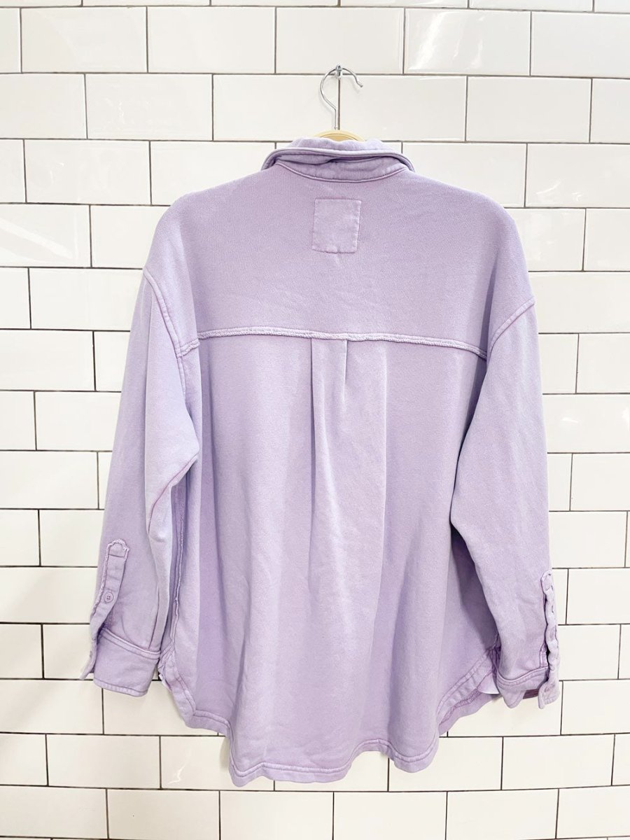 aerie lumber jane oversized garment dyed fleece jacket - good market thrift store