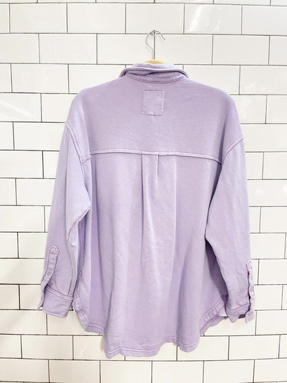 aerie lumber jane oversized garment dyed fleece jacket - good market thrift store