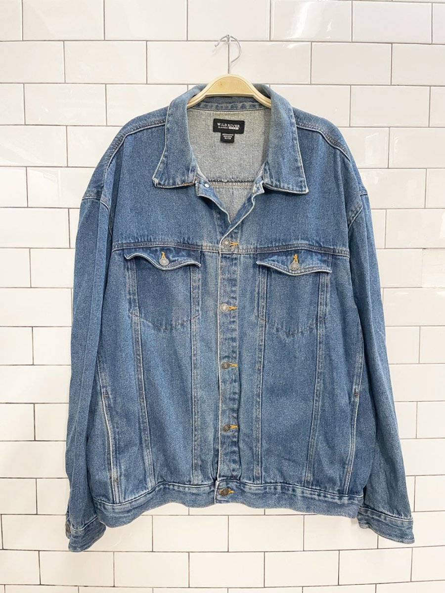 vintage 00s wild river sport denim trucker jacket - good market thrift store