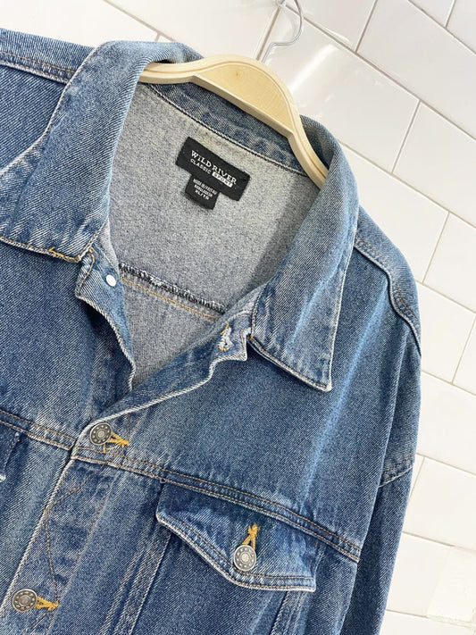 vintage 00s wild river sport denim trucker jacket - good market thrift store