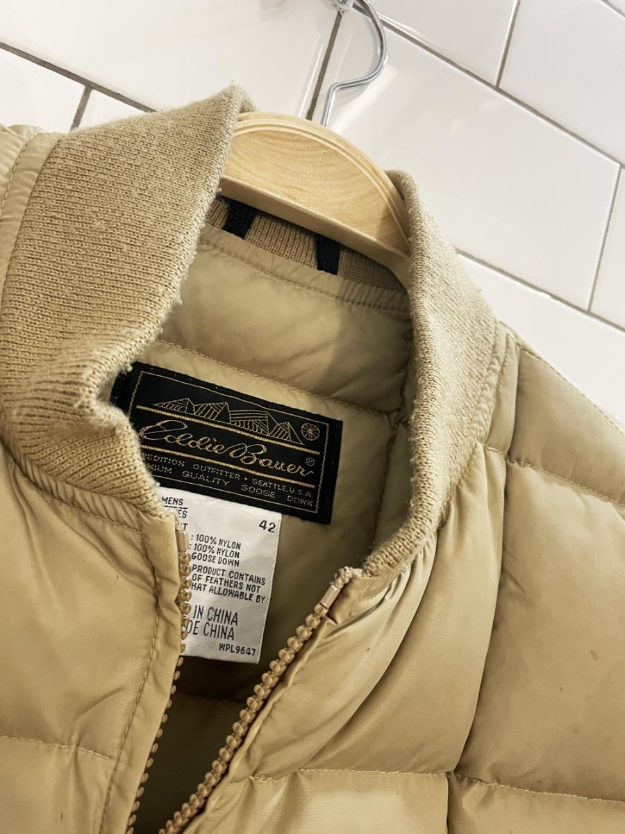 vintage 90s eddie bauer goose down vest - good market thrift store