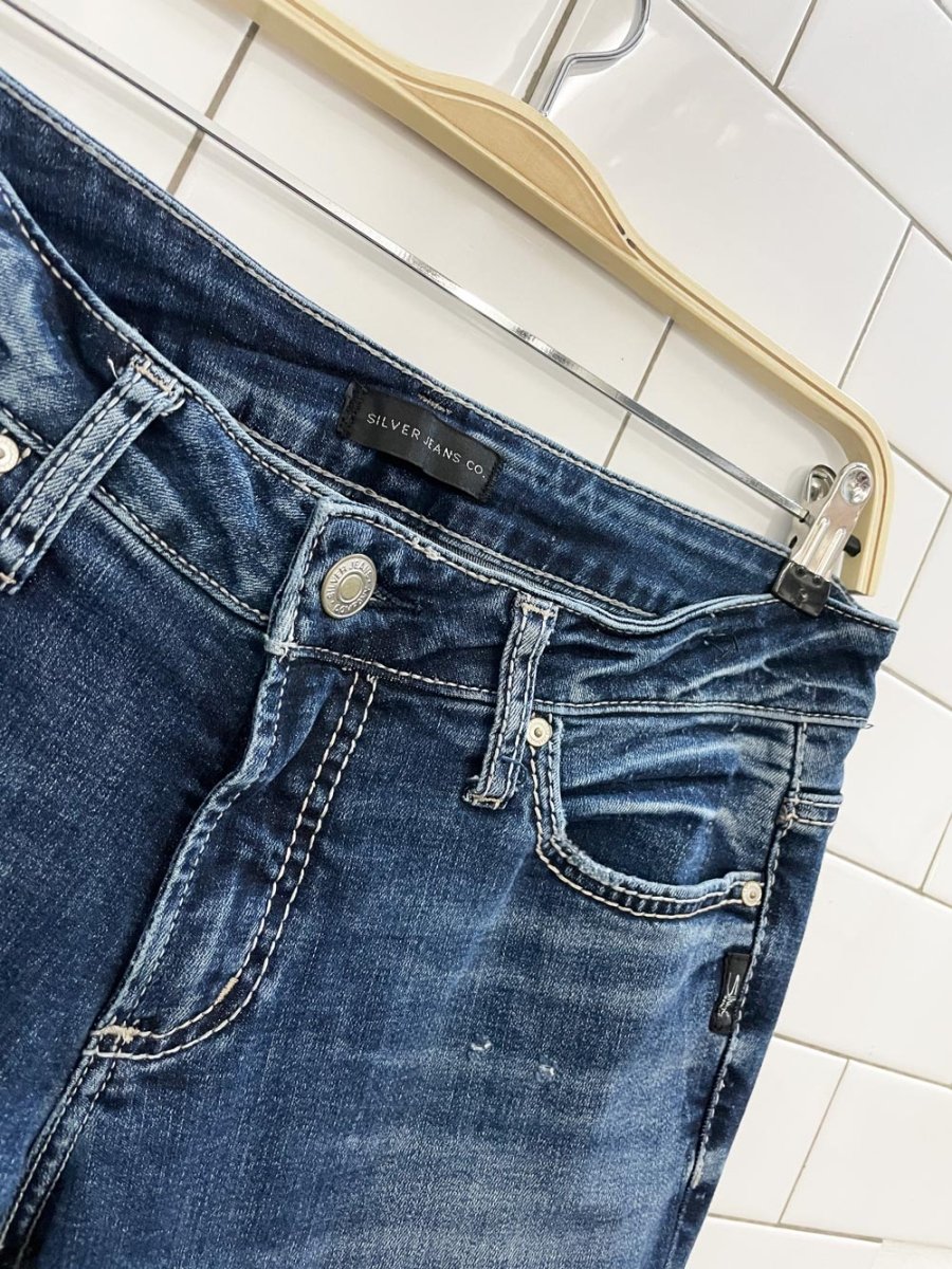 y2k silver jeans britt slim boot deck of cards patchwork jeans - good market thrift store