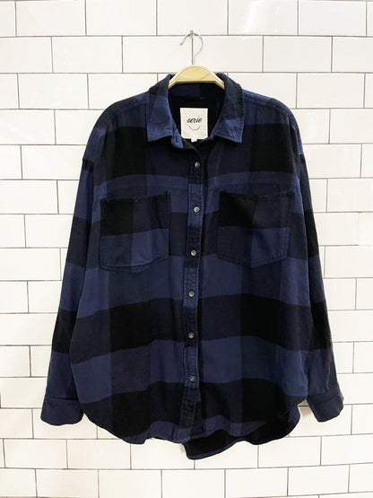 aerie anytime fave oversized flannel shirt - good market thrift store