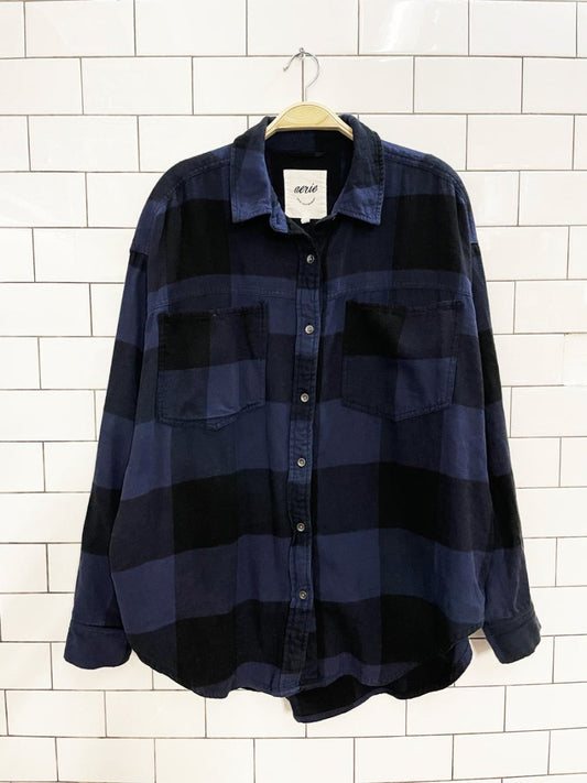 aerie anytime fave oversized flannel shirt - good market thrift store