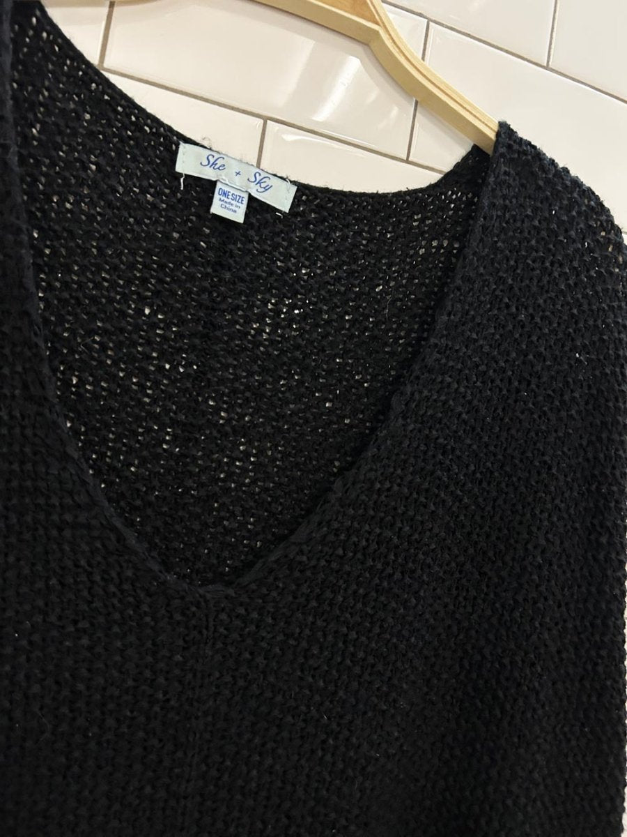 she+sky crochet oversized summer knit - good market thrift store