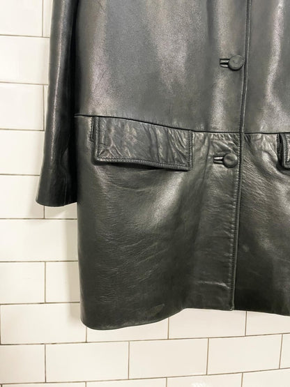 vintage 00s roman's butter leather mimimal lined jacket - good market thrift store