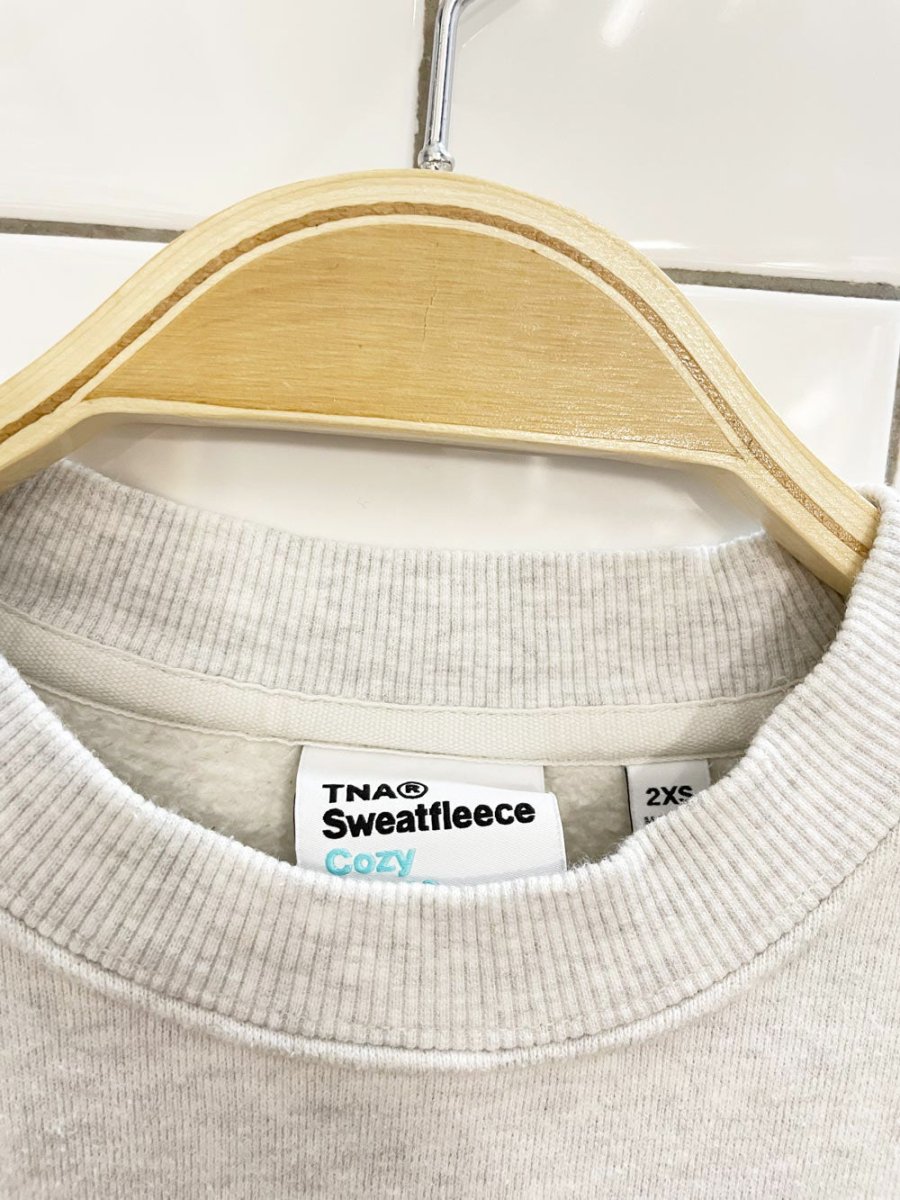 tna sweatfleece cozy fleece crewneck sweatshirt | aritzia - good market thrift store