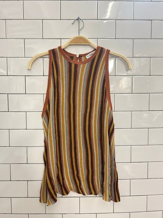 zara retro ribbed mesh knit sleeveless top - good market thrift store