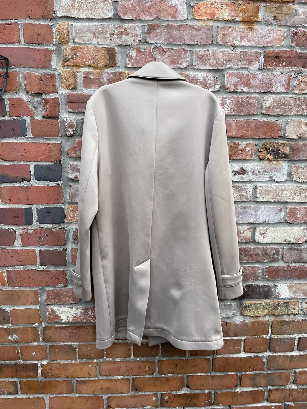 zara man minimal neoprene trench