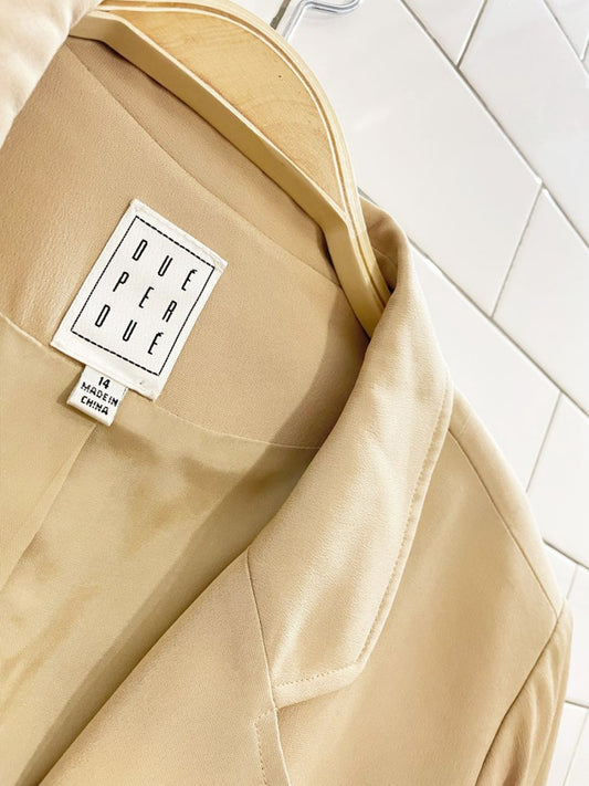 vintage 00s dué per dué 100% silk minimal blazer - good market thrift store