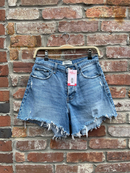 abercrombie high rise dad cutt off jean short