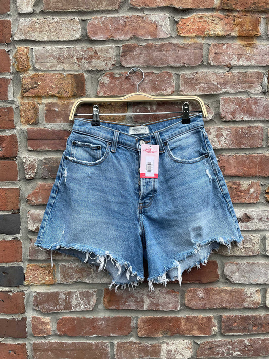 abercrombie high rise dad cutt off jean short