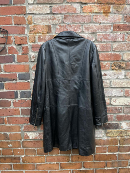 vintage 00s danier minimal butter leather jacket