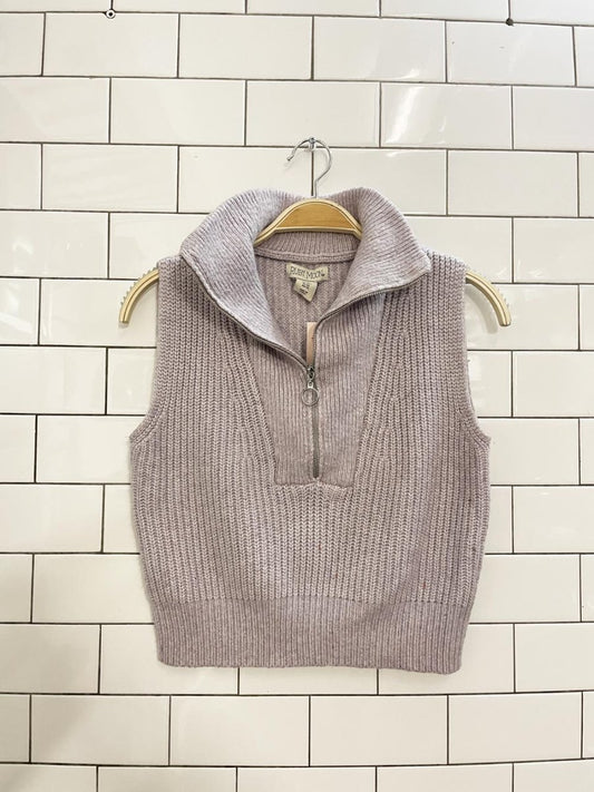 ruby moon chunky knit 1/2 zip vest - good market thrift store