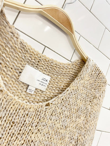JOA los angeles loose knit pastel summer sweater - good market thrift store