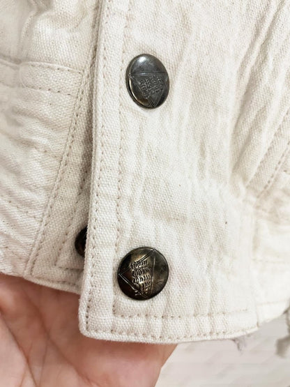 vintage 80s sasson knit trim textured cotton vest - good market thrift store