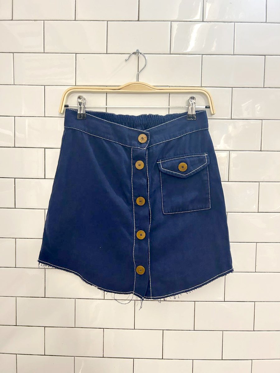 zara full button mini skirt - good market thrift store