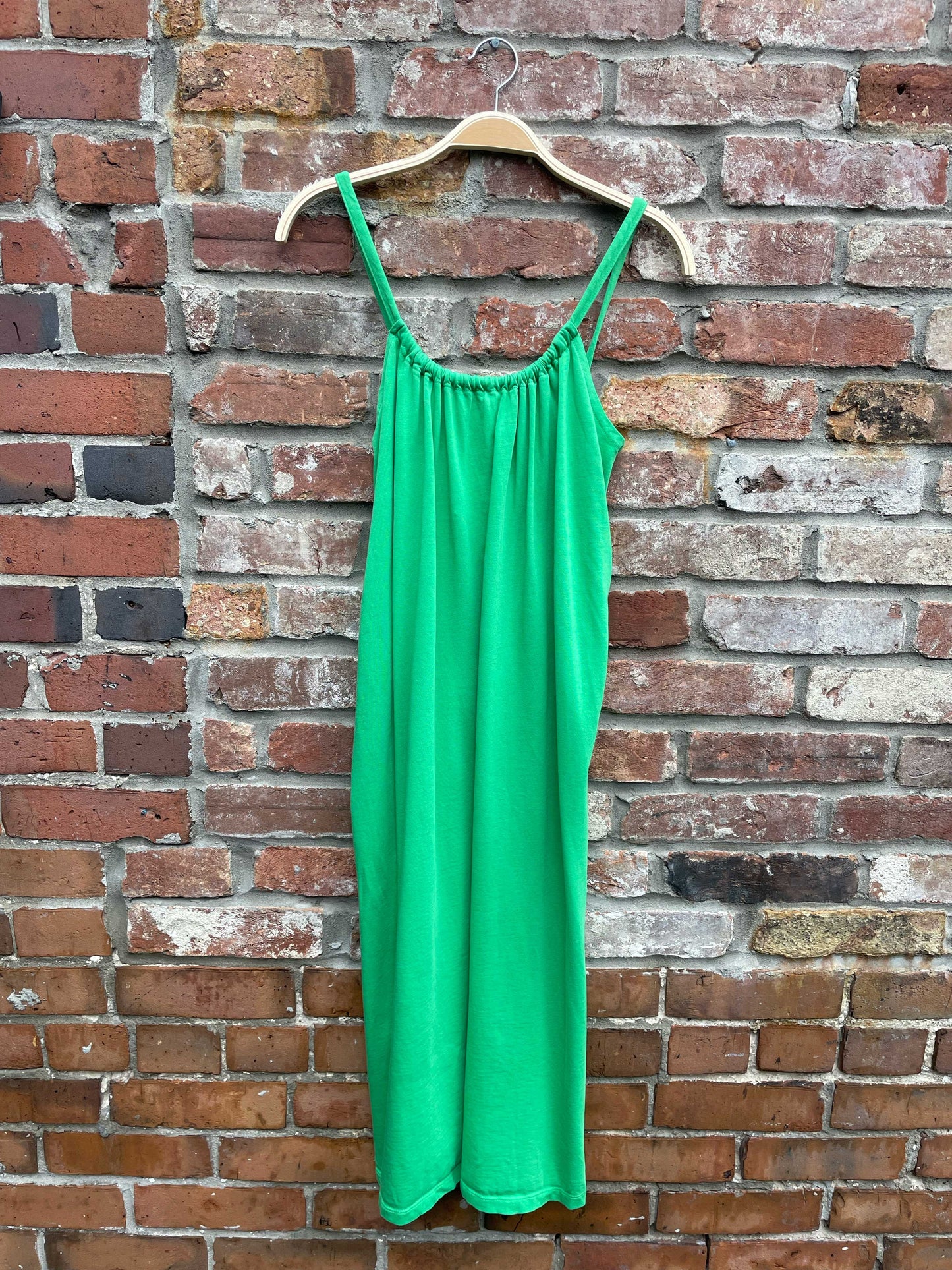 h&m green tank dress