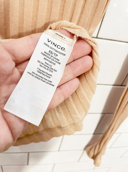 vince 2024 chunky rib light knit long sleeve top - good market thrift store