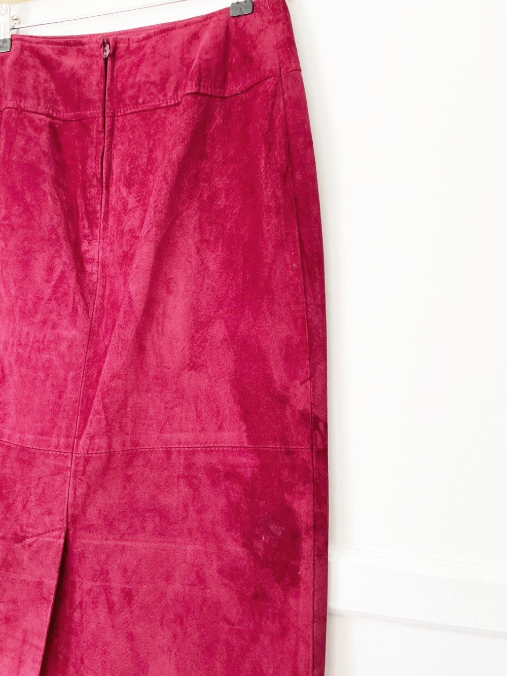vintage 90s danier suede maxi skirt | leather