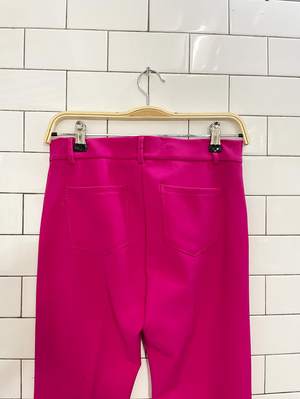 zara hot pink flare leg trouser - good market thrift store