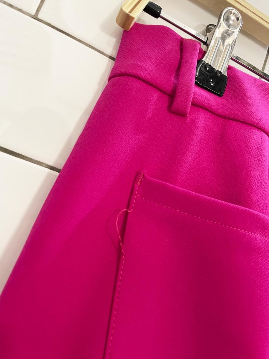 zara hot pink flare leg trouser - good market thrift store