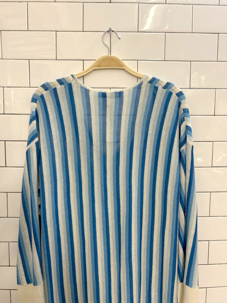 nwt zara linen oversized striped knit midi dress - good market thrift store