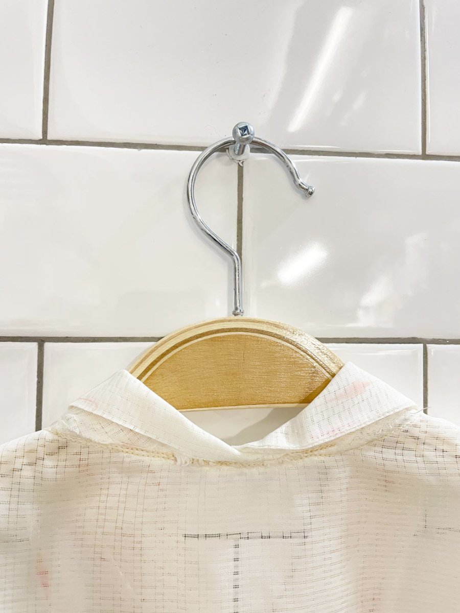 vintage 60s sheer fitted sleeveless shirt - good market thrift store