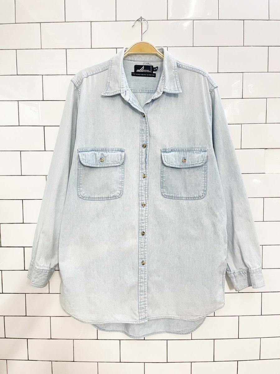 vintage 90s sperry top sider denim shirt - good market thrift store