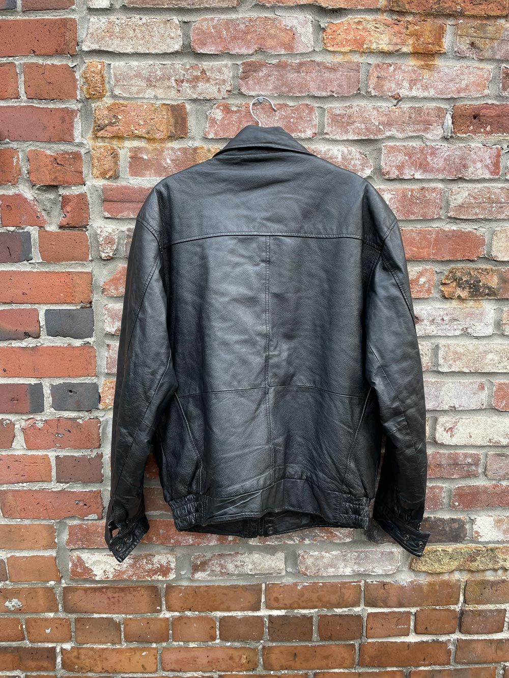 pelle cuir leather bomber jacket