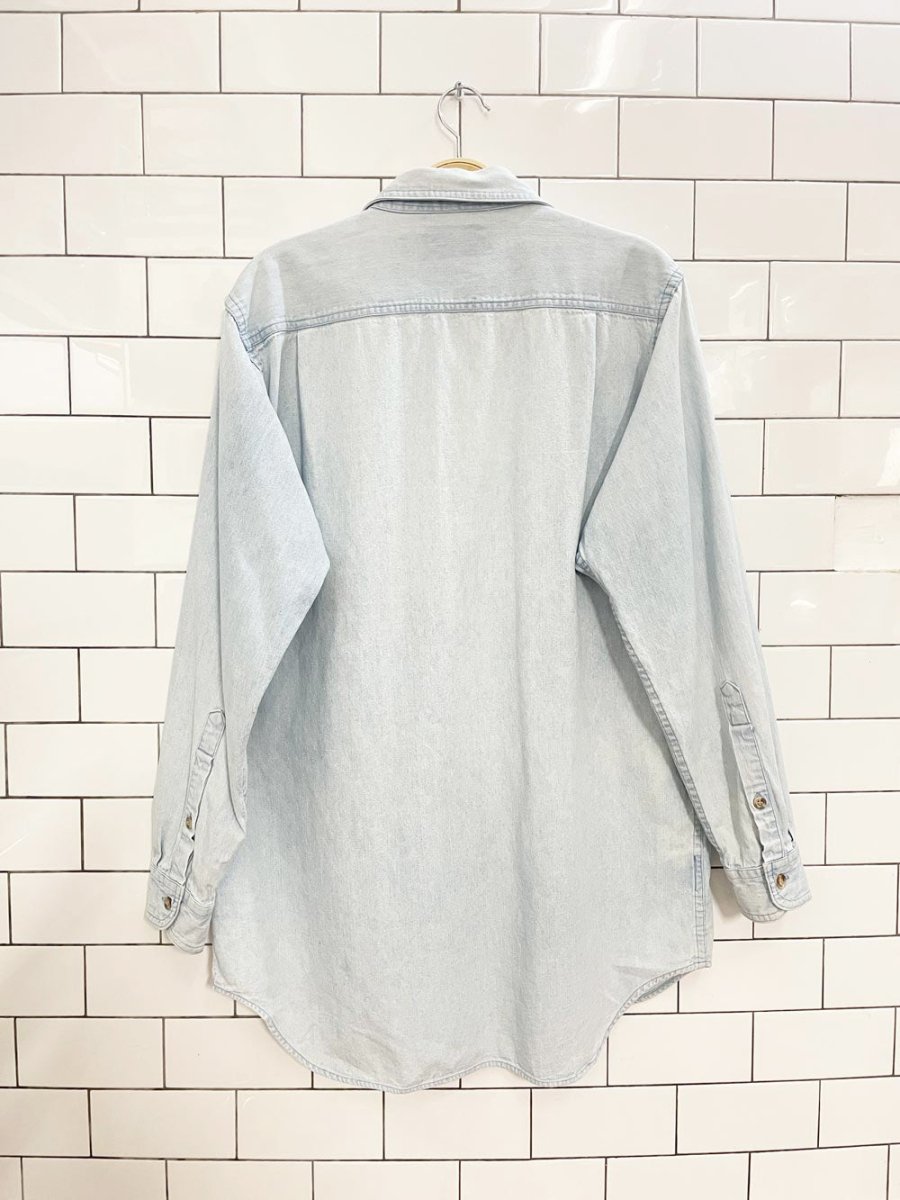 vintage 90s sperry top sider denim shirt - good market thrift store